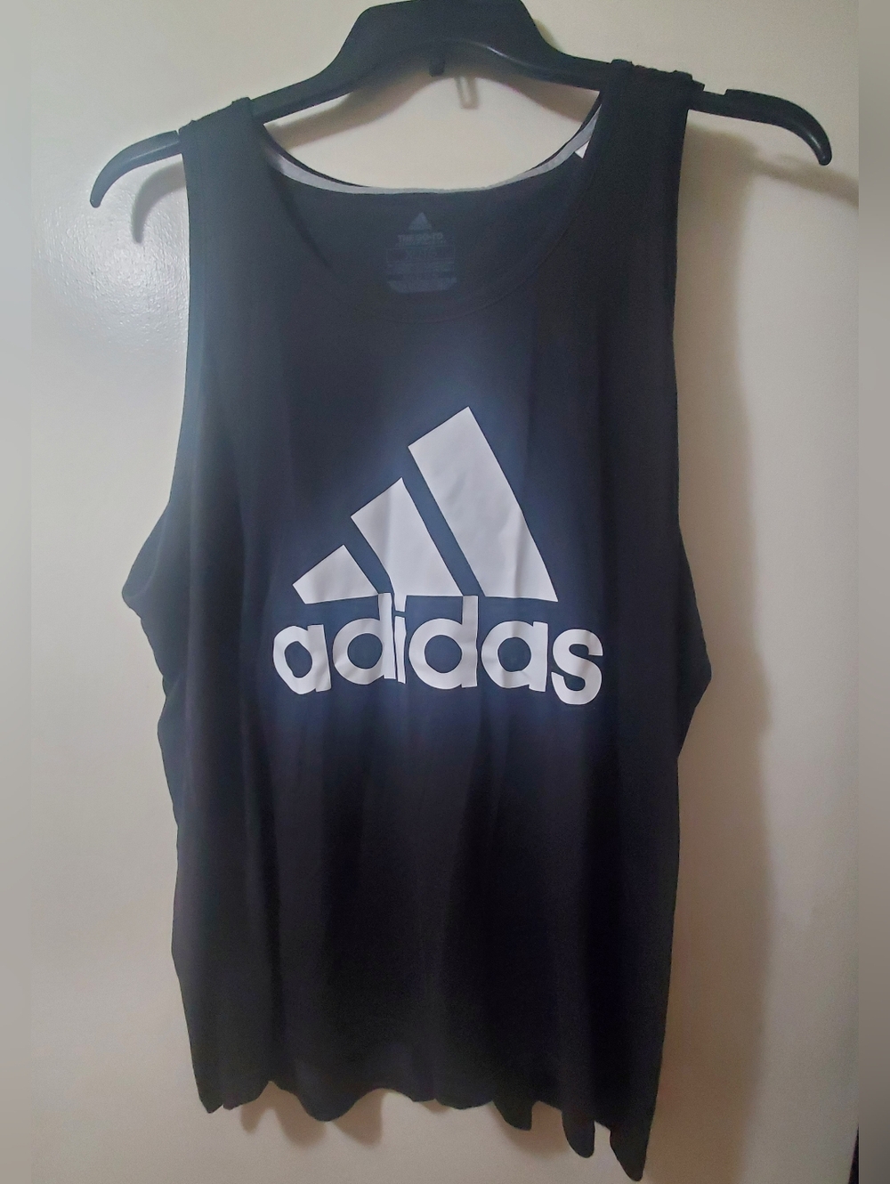 Adidas Black Tank with White Logo Men's Size XL